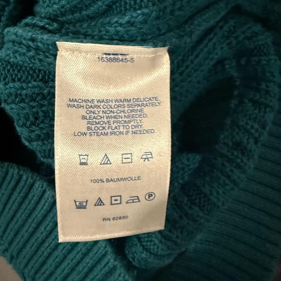 Lands End Teal Knit Sweater Size XS 2-4. - Picture 4 of 5